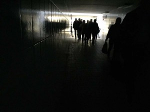 Defekte Beleuchtung am Bahnhof von Zorneding